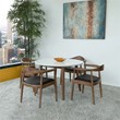 Charlotte Mid Century Modern Whitetop Dining Room&Kitchen Set for 4