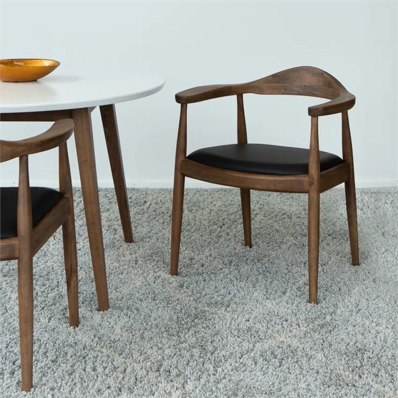 Charlotte Mid Century Modern Whitetop Dining Room&Kitchen Set for 4