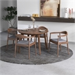 Ellison Modern Solid Wood Walnut Kitchen & Dining Room Table and Chairs for 4