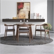 Ellison Modern Solid Wood Walnut Kitchen & Dining Room Table and Chairs for 4