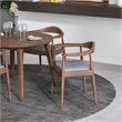 Ellison Modern Solid Wood Walnut Kitchen & Dining Room Table and Chairs for 4