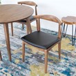 Ezra Modern Solid Wood Walnut Dining Room & Kitchen Table and Chair Set of 4