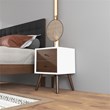 Denver Solid Wood Frame White Nightstand Tables for Bedroom and Livingroom