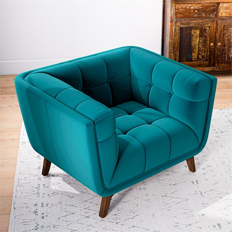 turquoise blue armchair