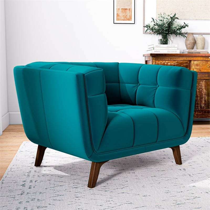 turquoise blue armchair