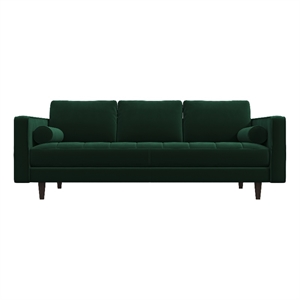 jax mid-century modern pillow back velvet sofa