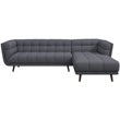 Alosio Grey Fabric Modern Living Room Corner Sectional Sofa