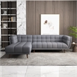 Alosio Grey Fabric Modern Living Room Corner Sectional Sofa