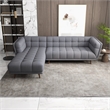 Alosio Grey Fabric Modern Living Room Corner Sectional Sofa