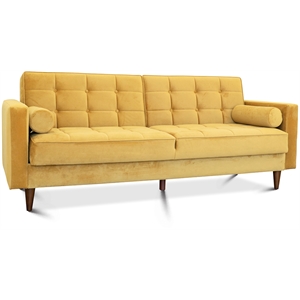 william mid-century modern velvet sleeper sofa