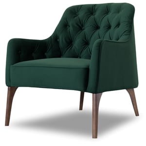 harrison mid-century modern tight back fabric upholstered armchair
