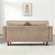 Jax Mid Century Modern Furniture Style Velvet Living Room Loveseat Sofa in Taupe