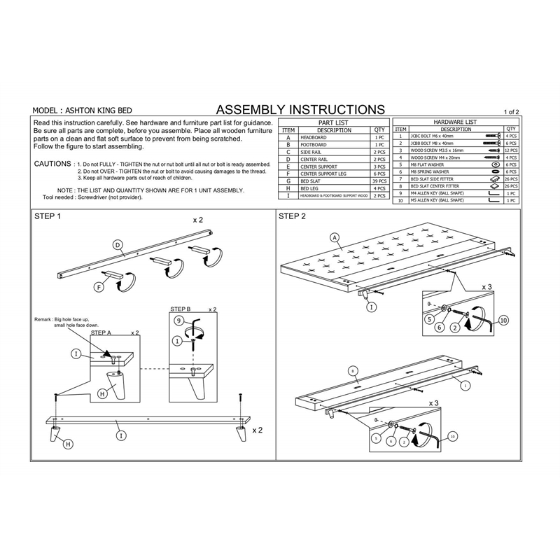 Davlon Mid Century Modern Gray Fabric Upholstered King Platform Bed