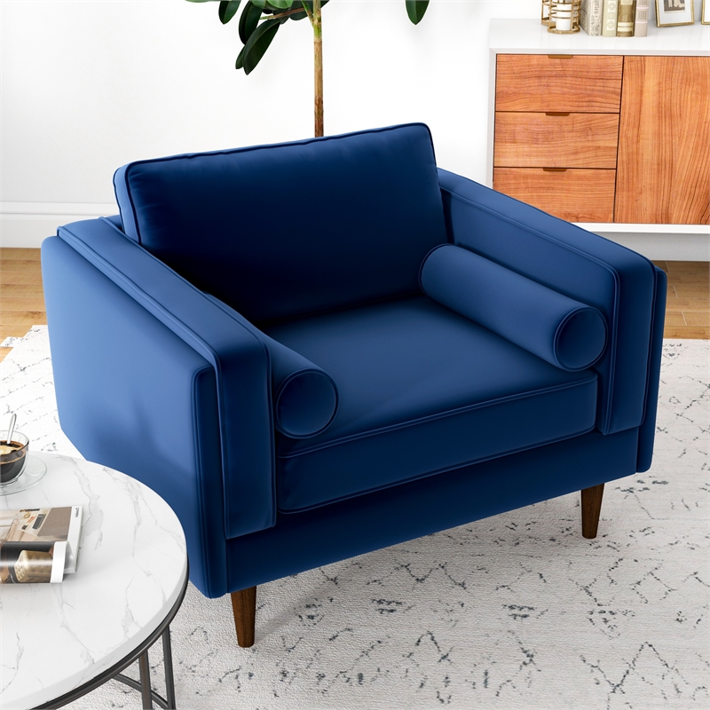Navy mid century chair hotsell