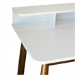 Phoenix Mid-Century Modern Rectangular Solid Wood Desk in White