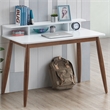 Phoenix Mid-Century Modern Rectangular Solid Wood Desk in White