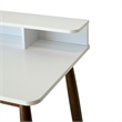 Phoenix Mid-Century Modern Rectangular Solid Wood Desk in White