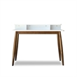 Phoenix Mid-Century Modern Rectangular Solid Wood Desk in White