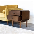 Stafford Mid-Century Modern Rectangular Solid Wood 2-Drawer NightStand  in Brown