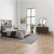 Stafford Modern Bedroom 6 Drawers Dressers in Solid Wood Walnut Brown