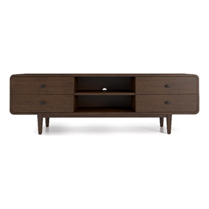 stafford mid-century modern tv stand in brown