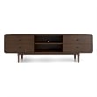 Stafford Mid-Century Modern Solid Wood Brown Tv Stand for 35/72 inch TV
