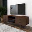 Stafford Mid-Century Modern Solid Wood Brown Tv Stand for 35/72 inch TV