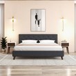 Cooper Mid-Century Modern Solid Wood Frame White 1-Drawer Nightstand