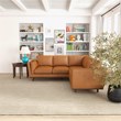 Timbukto Tan Leather Modern Living Room Symmetrical Corner Sectional Sofa