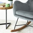 Revi Mid Century Modern Glider Velvet Rocking Chair for Nursery in Gray