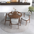 Crawford Mid Century Modern Style Solid Wood Walnut Round 43