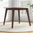 Crawford Modern Style Solid Wood Walnut/White Top Rectangular 43.3