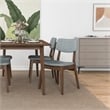 Aria Mid-Century Modern Fabric Dining Room&Kitchen Chair in Gray (Set of 2)