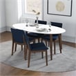 Kyro Modern Solid Wood Walnut Dining Room & Kitchen Table Set for 4