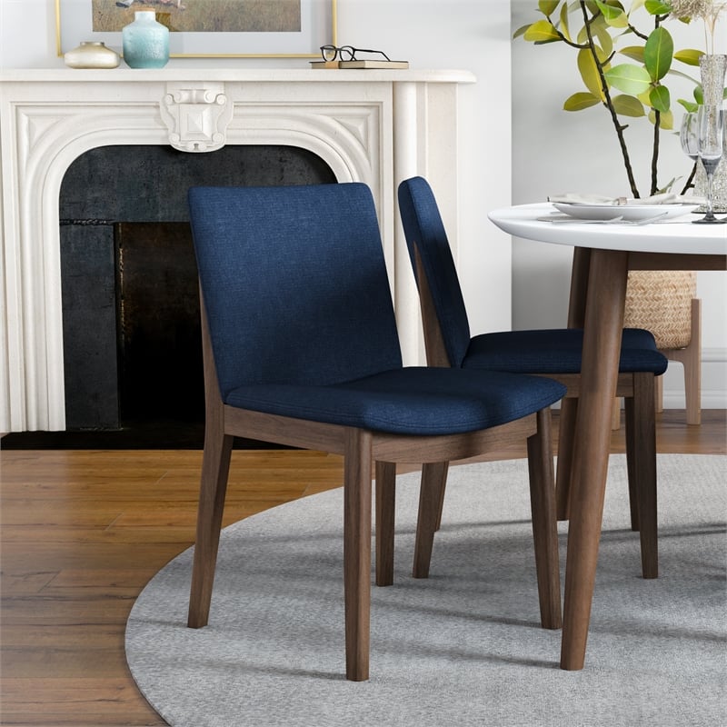 Kyro Modern Solid Wood Walnut Dining Room & Kitchen Table Set for 4