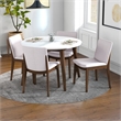 Holden Modern Solid Wood Dining Table and 4 Chair Set