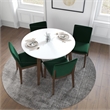 Huxley Modern Solid Wood Walnut Kitchen & Dining Room Table and Chairs for 4
