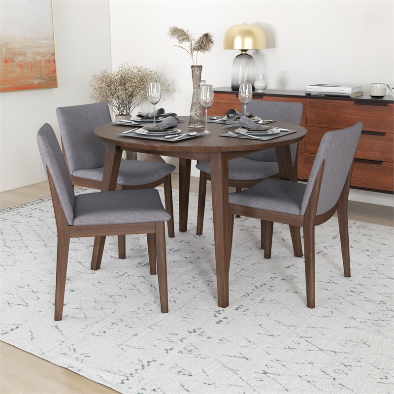Isadora Modern Solid Wood Walnut Dining Room & Kitchen Table and Chair ...