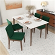 Lisette Modern Solid Wood Walnut Dining Room & Kitchen Table and Chair Set of 4