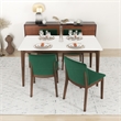 Lisette Modern Solid Wood Walnut Dining Room & Kitchen Table and Chair Set of 4