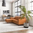 Demi Modern Living Room Top Leather Corner Sectional Couch in Cognac Tan