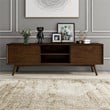 Francesca Mid-Century Modern Solid Wood TV Stand in Brown for TVs up to 65