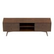 Francesca Mid-Century Modern Solid Wood TV Stand in Brown for TVs up to 65