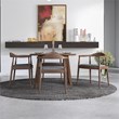 Hartford Mid-Century Modern Fabric Dining Chair in Gray