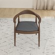 Hartford Mid-Century Modern Fabric Dining Chair in Gray