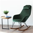 Jayce Modern Indoor Livingroom Velvet Rocking Accent Chair in Green