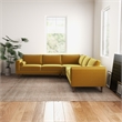 Hudson Gold Velvet Modern Living Room Corner Symmetrical Sofa