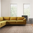 Hudson Gold Velvet Modern Living Room Corner Symmetrical Sofa