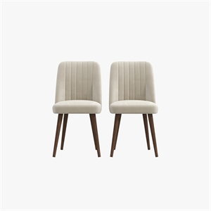 aurelia mid-century modern polyester blend dining chair (set of 2)