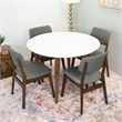 Eleanor Modern Solid Wood Walnut Dining Room & Kitchen Table and Chairs for 4